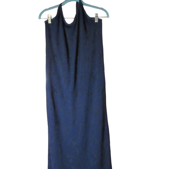 Sleek Navy Blue Dress – Medium, Floor-Length Elegance - Picture 4 of 9